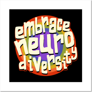 Embrace Neurodiversity Neurodiversity Awareness Posters and Art